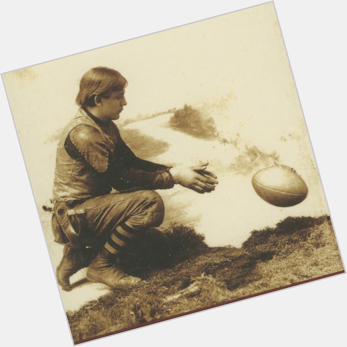 John Brallier, the first professional American football player was paid $10  to play a game today in 1895. Now WE know em