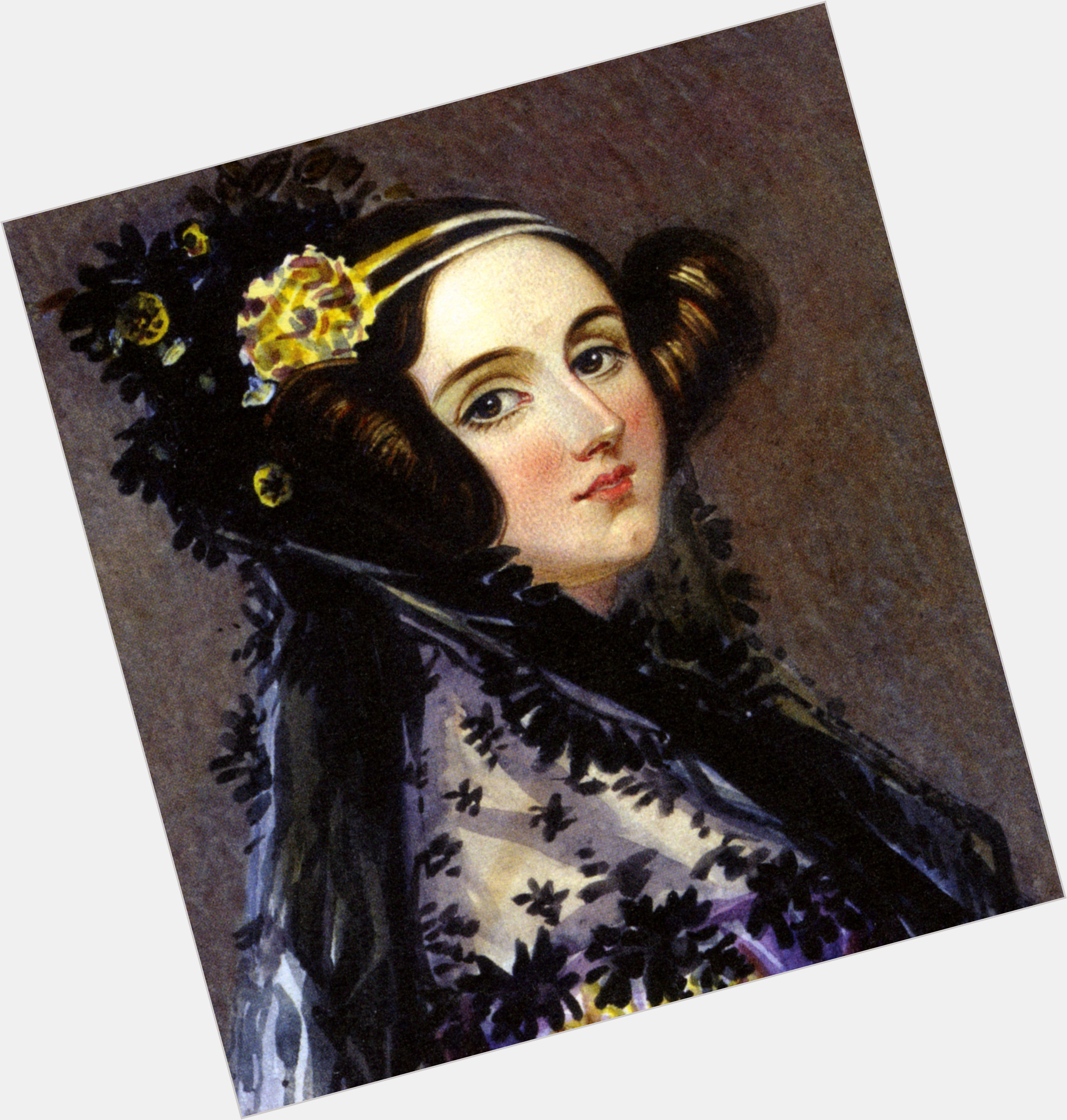 Ada Lovelace Slim body,  light brown hair & hairstyles