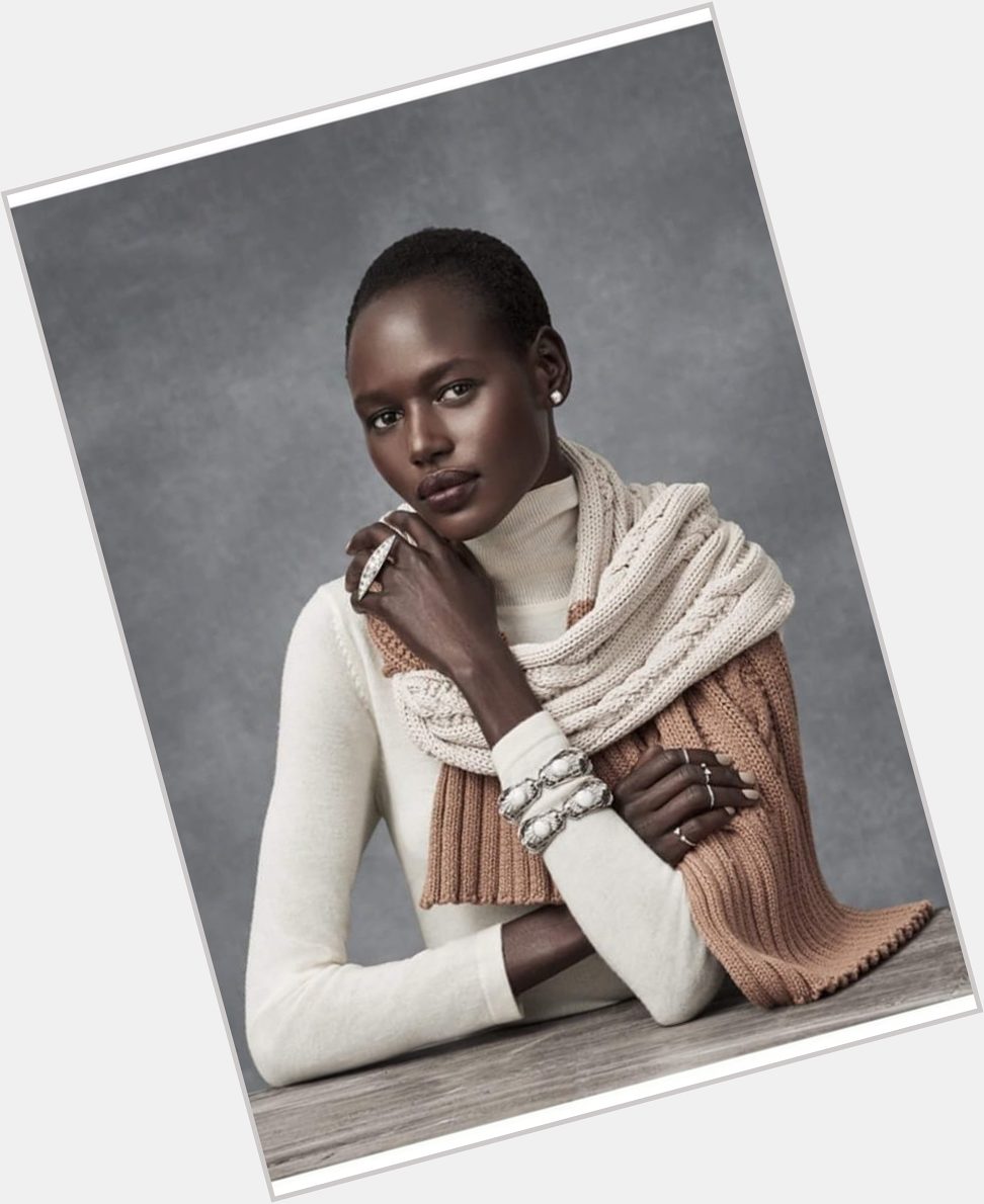 Ajak Deng Slim body,  black hair & hairstyles