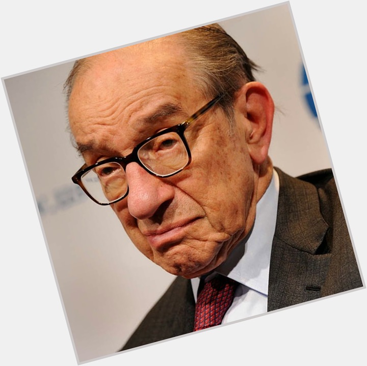 Alan Greenspan Slim body,  salt and pepper hair & hairstyles