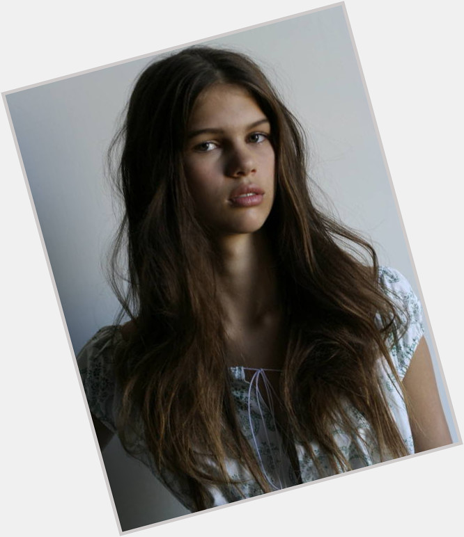 Alessandra Albrecht Slim body,  dark brown hair & hairstyles