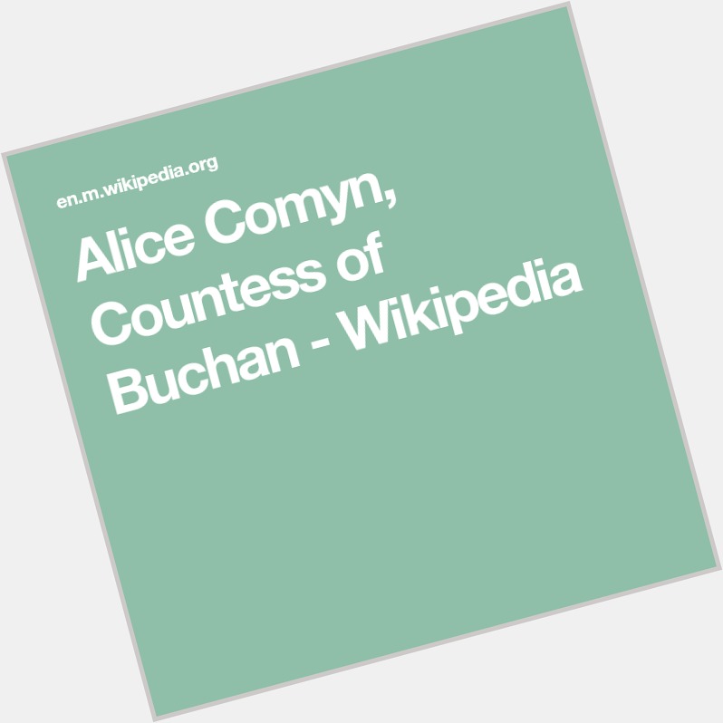 Alice Comyn Countess Of Buchan  