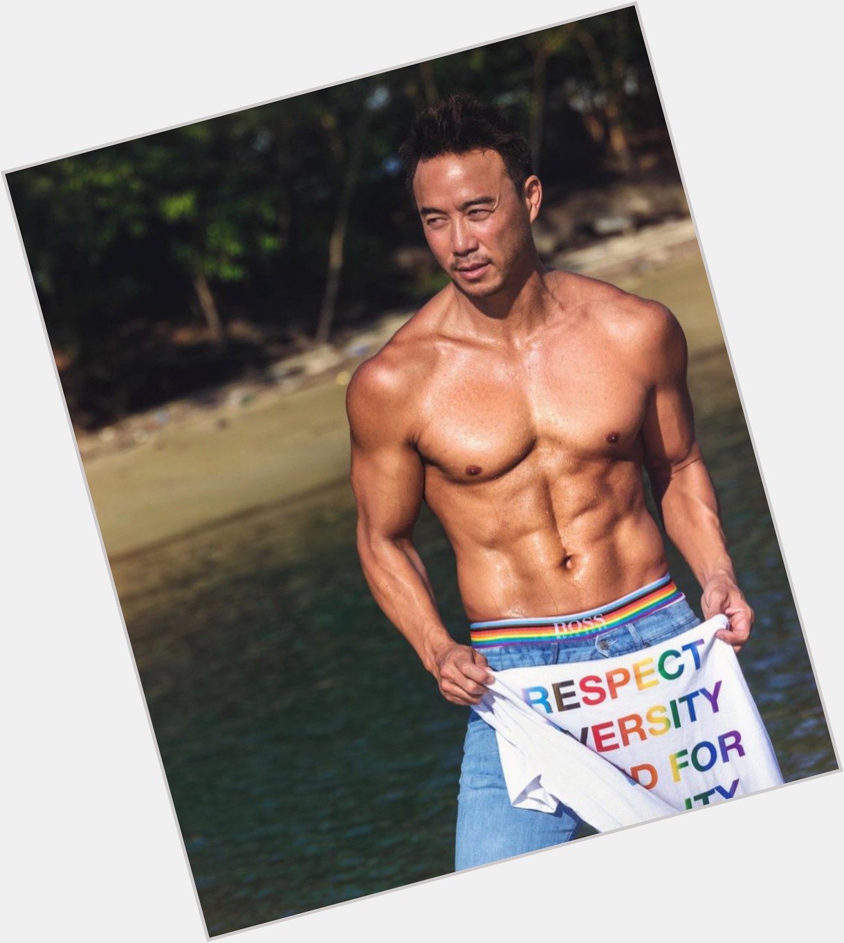 Allan Wu shirtless bikini