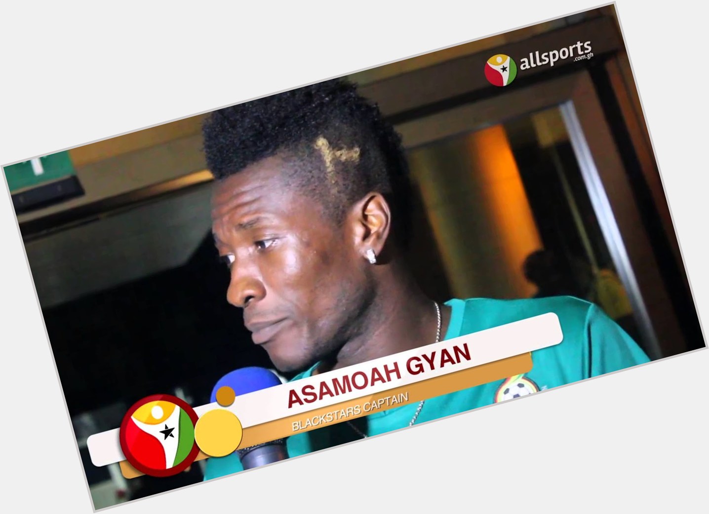 Asamoah Gyan Athletic body,  black hair & hairstyles