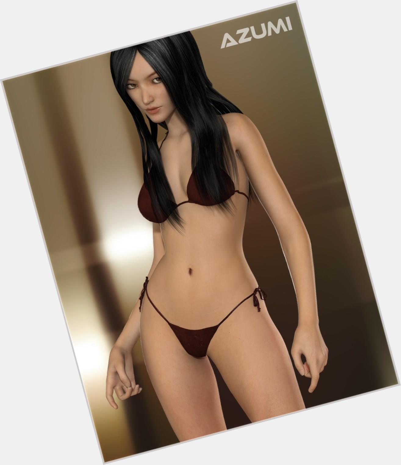 Azumi shirtless bikini