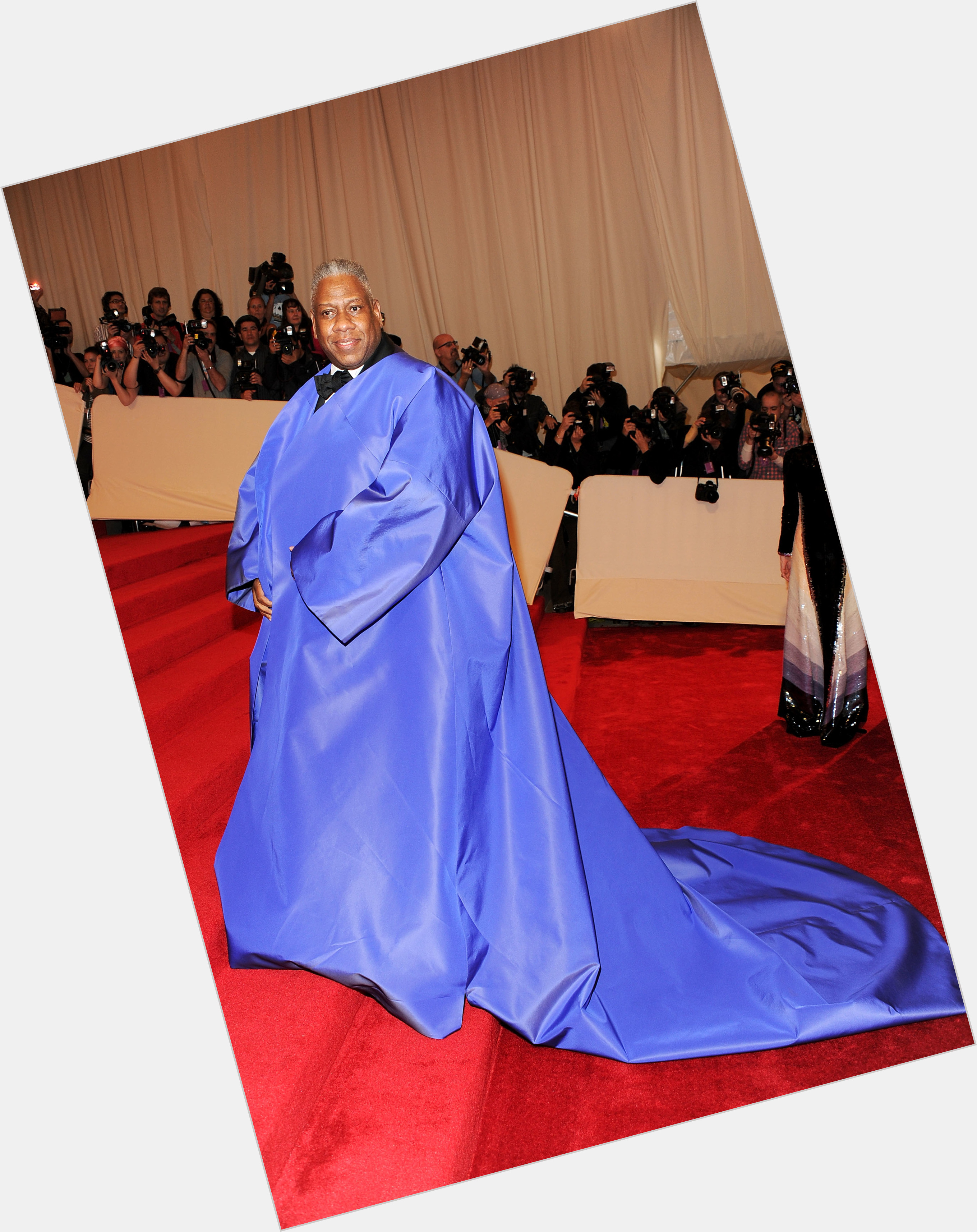 Andre Leon Talley Large body,  salt and pepper hair & hairstyles
