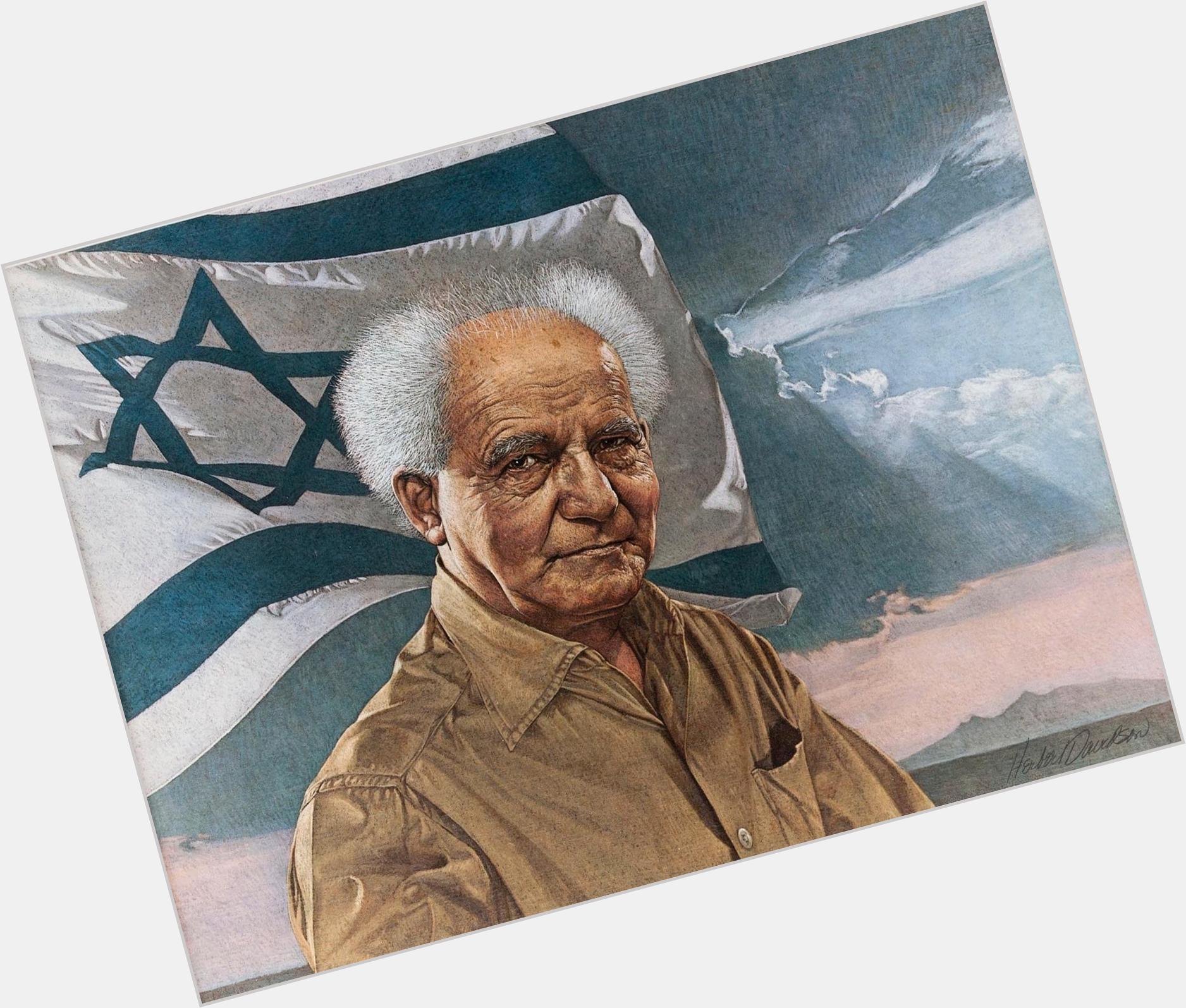 David Ben Gurion Average body,  grey hair & hairstyles