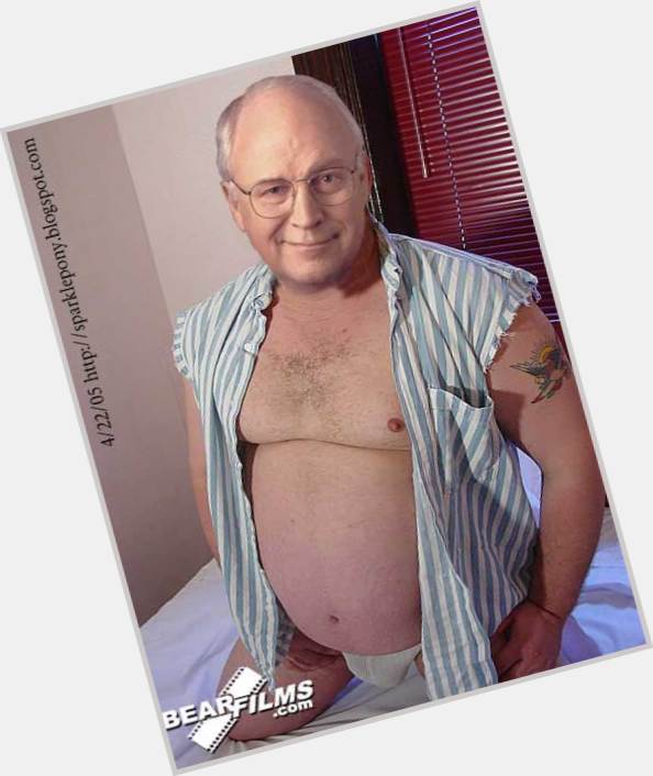 Dick Cheney Average body,  dark brown hair & hairstyles