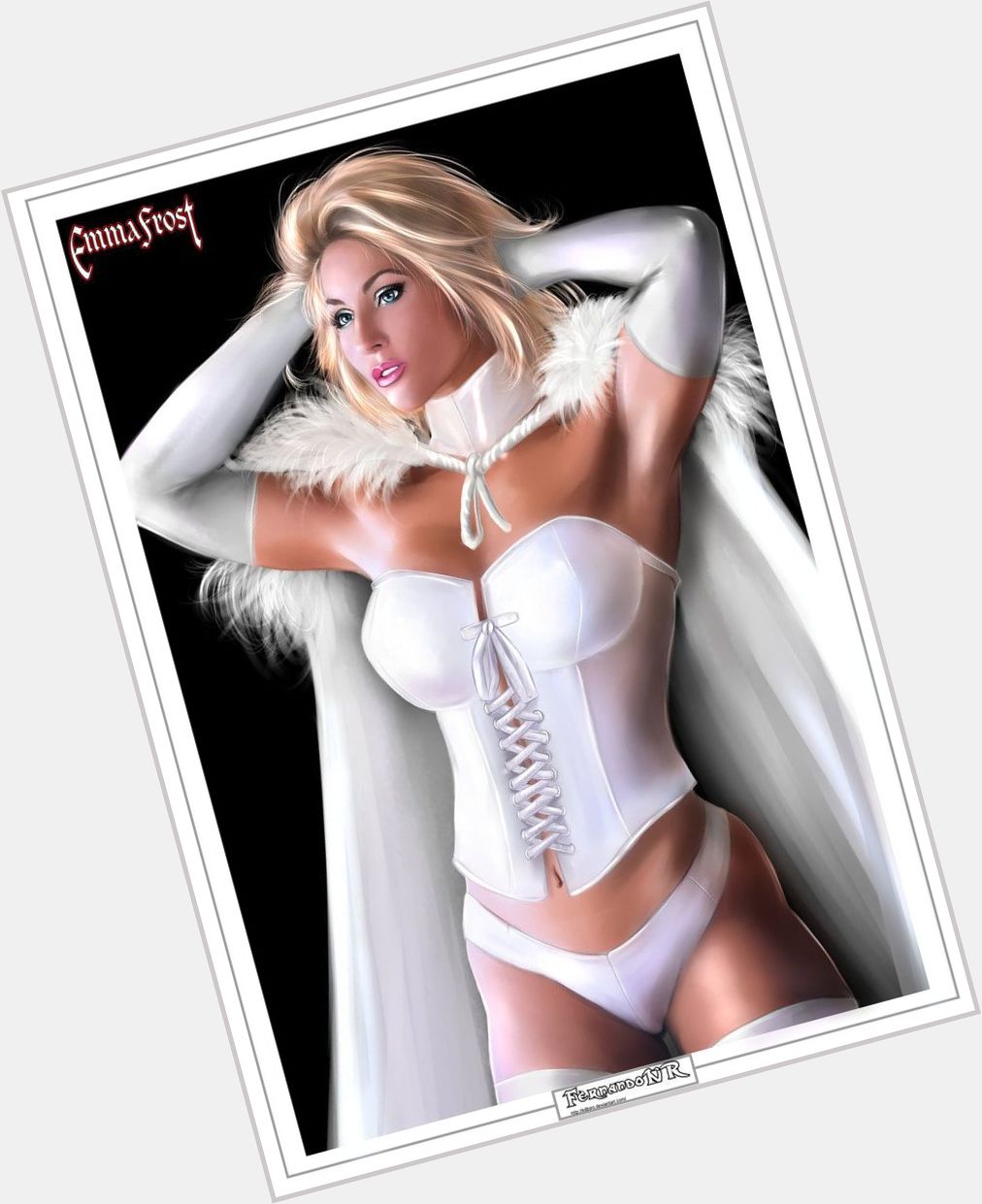 Emma Frost blonde hair & hairstyles Athletic body, 