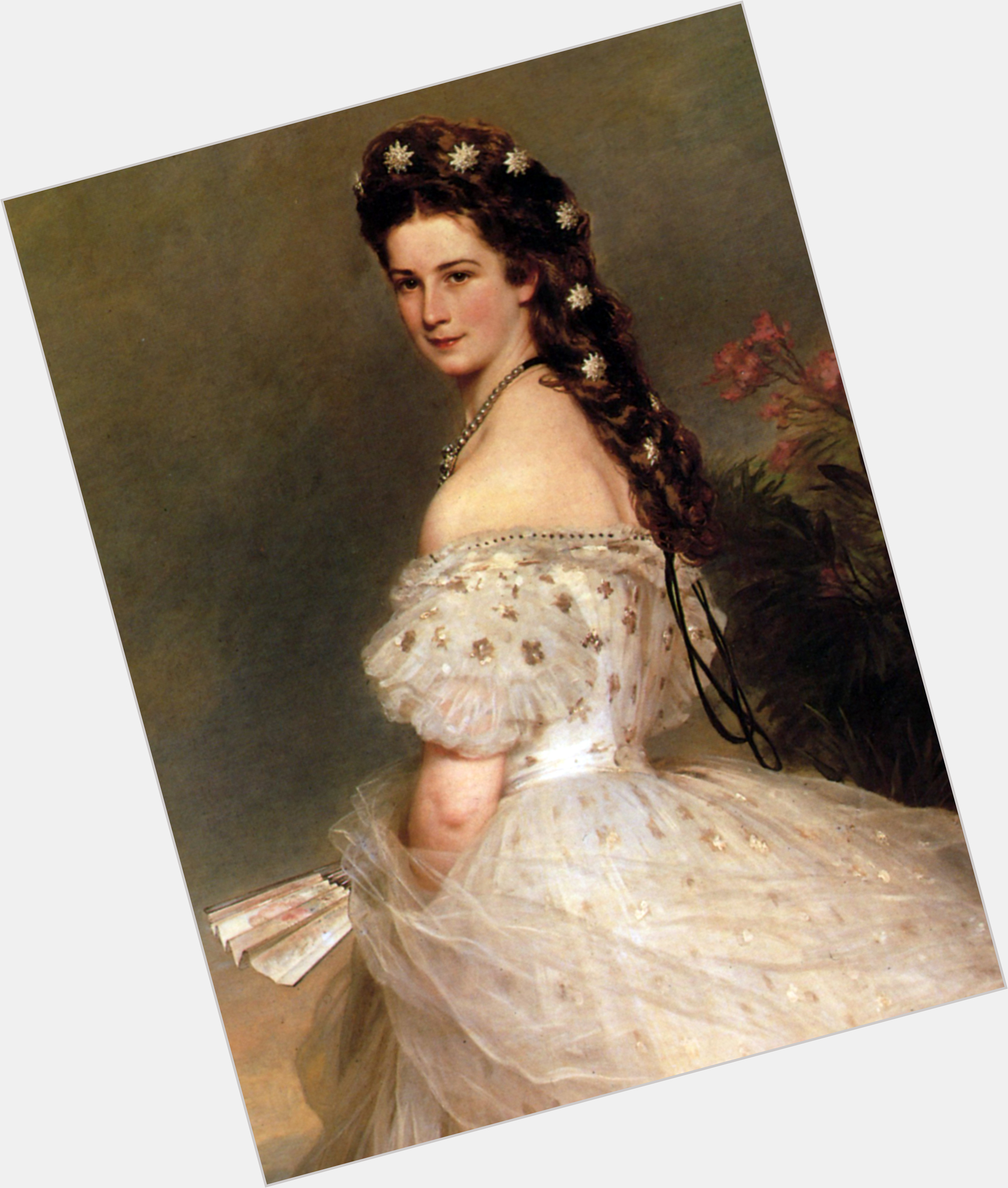 Empress Elisabeth Of Austria Slim body,  dark brown hair & hairstyles