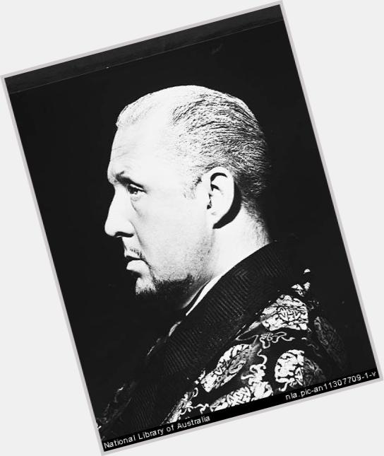 Frank Thring Large body,  salt and pepper hair & hairstyles