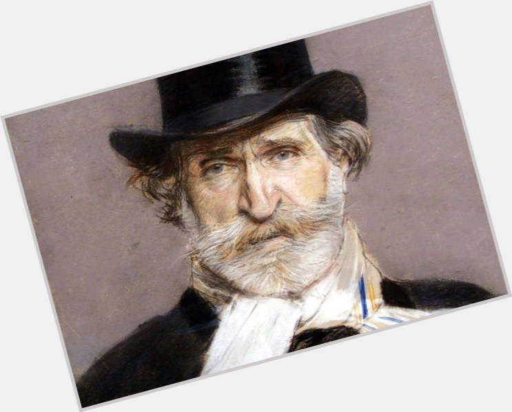 Giuseppe Verdi Average body,  dark brown hair & hairstyles