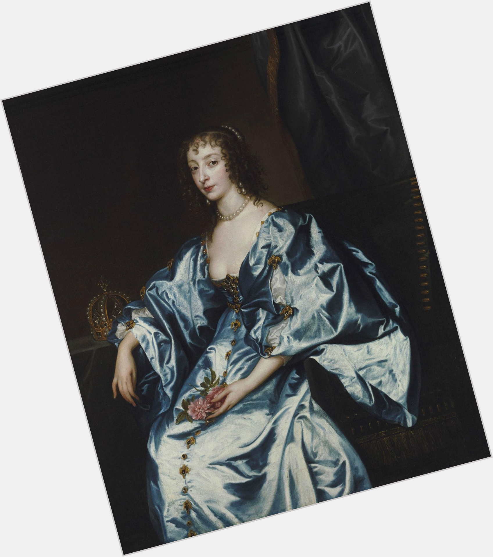 Henrietta Maria Of France Average body,  light brown hair & hairstyles