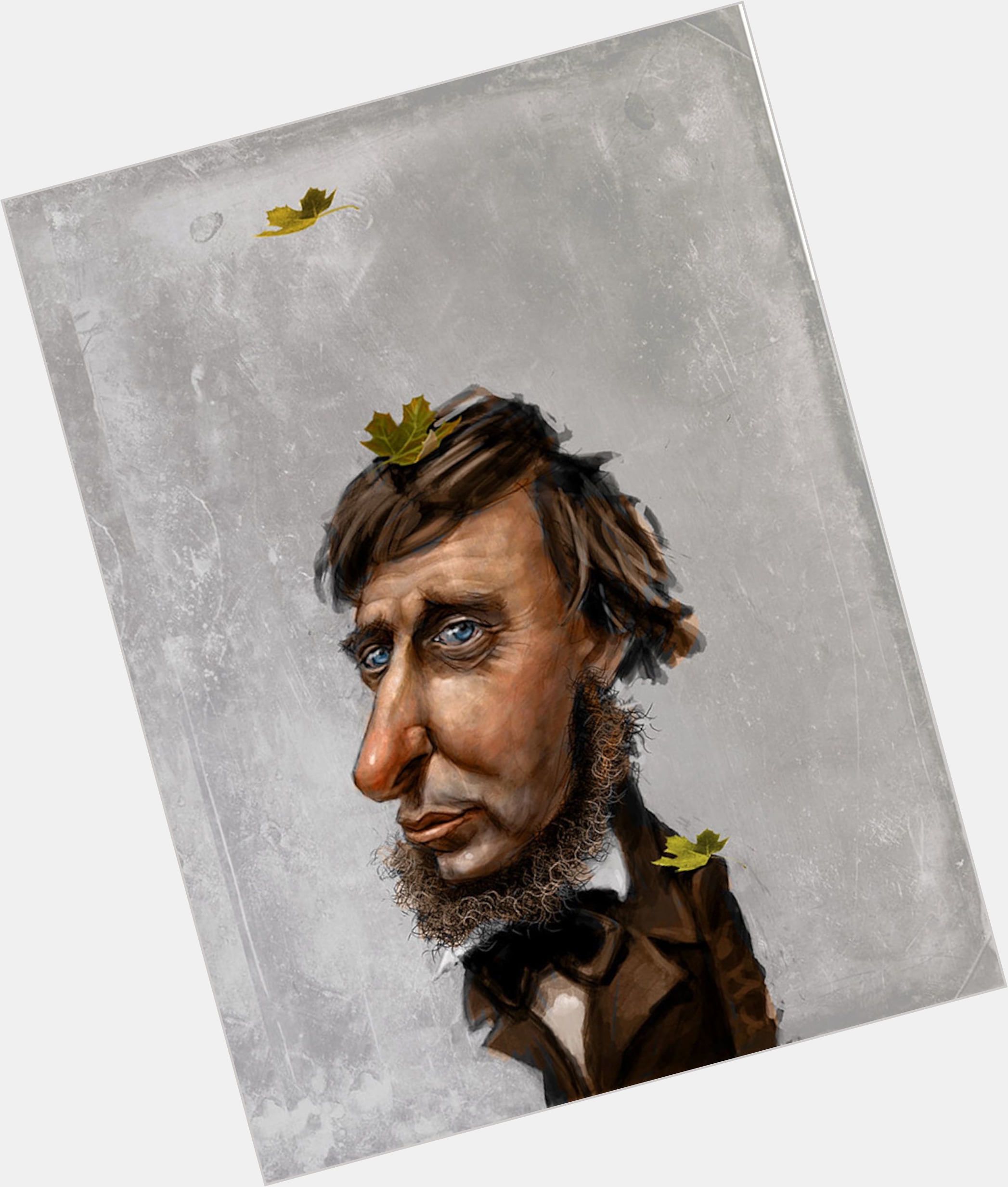 Henry David Thoreau Average body,  dark brown hair & hairstyles