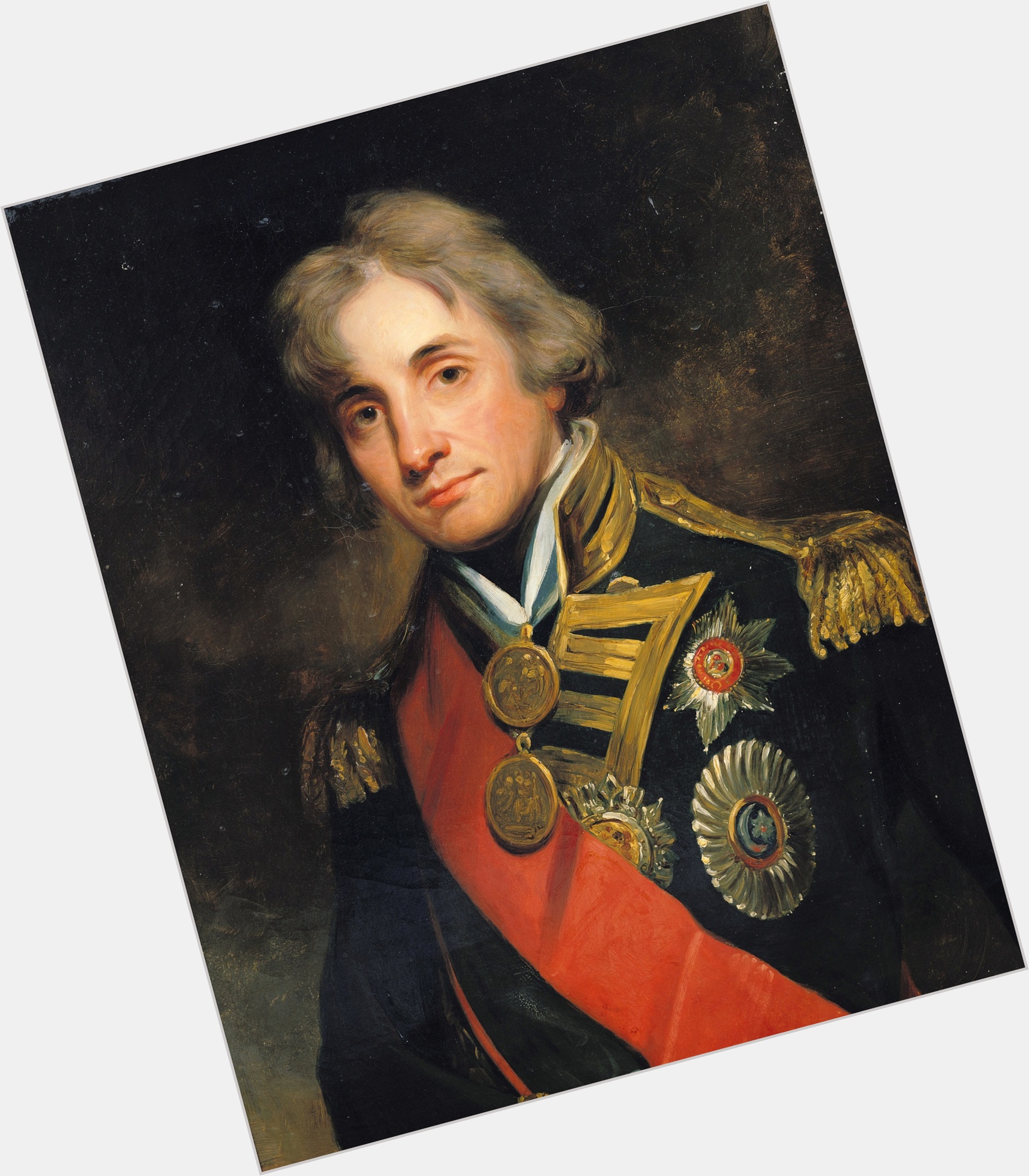 Horatio Nelson, 1st Viscount Nelson Slim body,  salt and pepper hair & hairstyles
