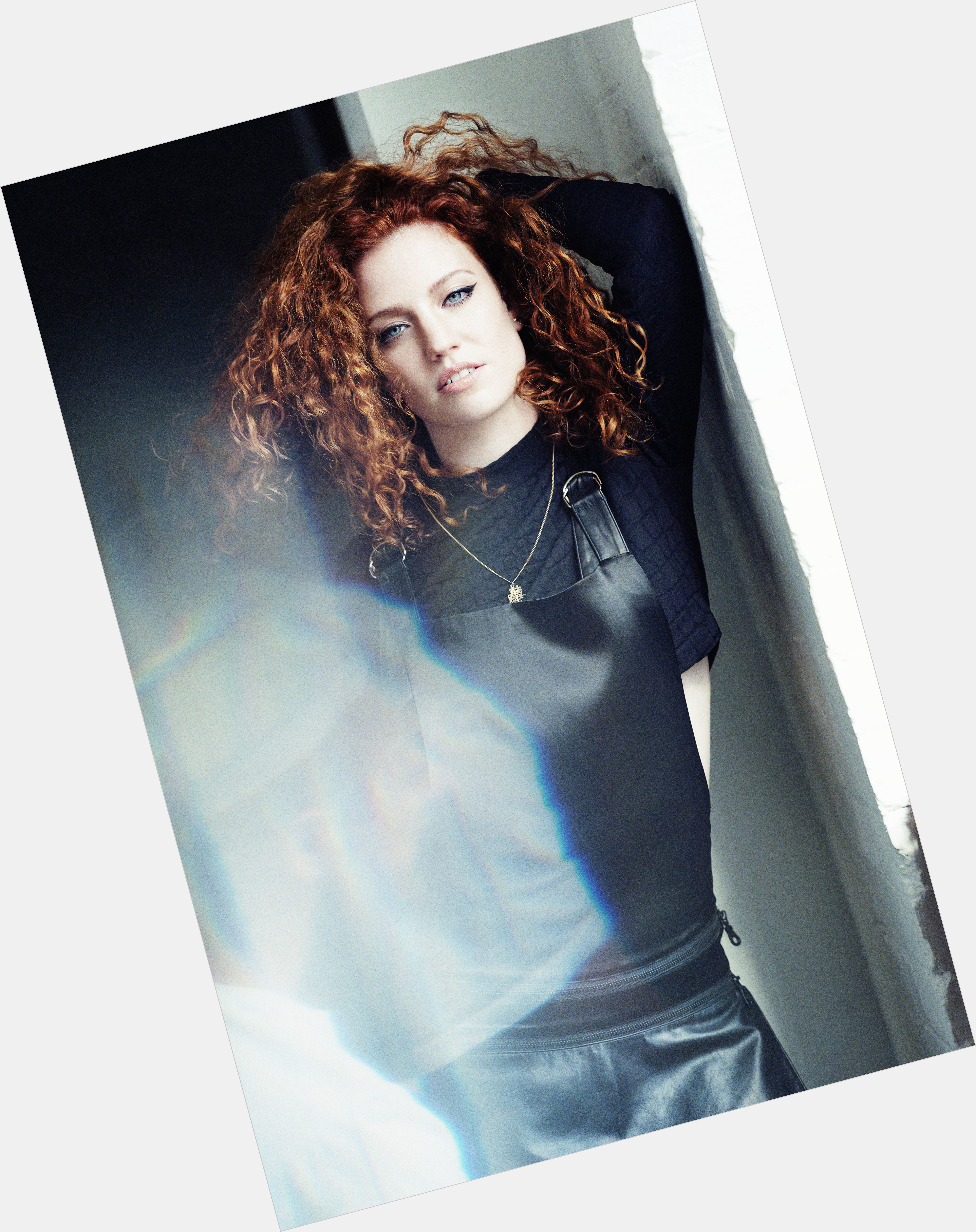 Jess Glynne Athletic body,  dyed red hair & hairstyles