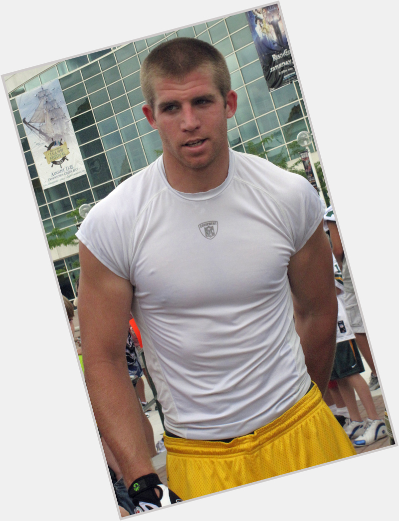 Jordy Nelson Athletic body,  light brown hair & hairstyles