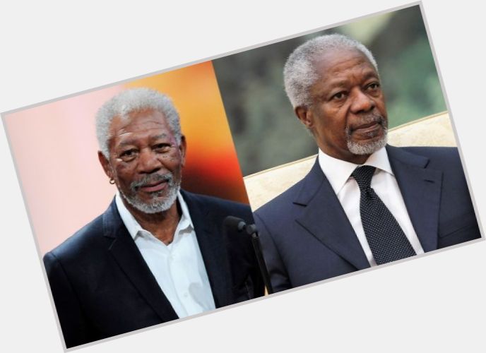 Kofi Annan Average body,  grey hair & hairstyles