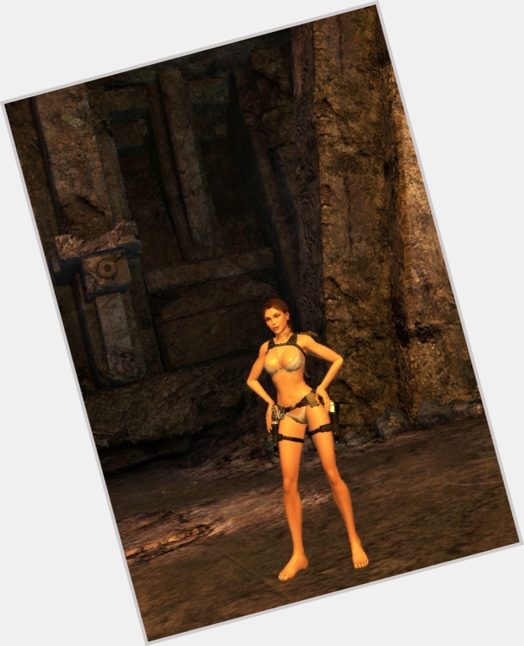 Lara Croft light brown hair & hairstyles Athletic body, 
