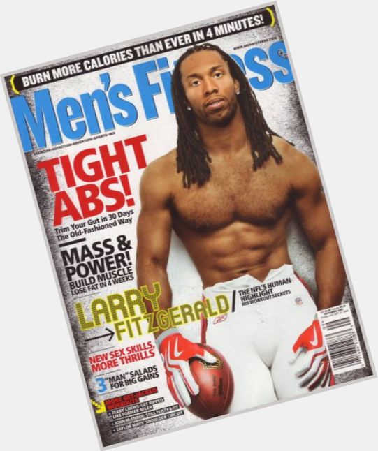 Larry Fitzgerald Athletic body,  black hair & hairstyles
