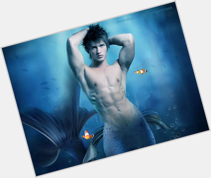 Mermaid Man Average body,  grey hair & hairstyles