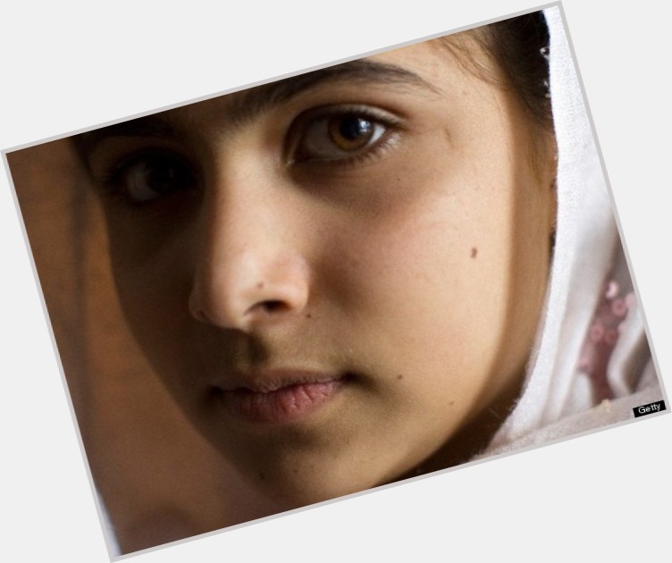 Malala Yousafzai Average body,  dark brown hair & hairstyles