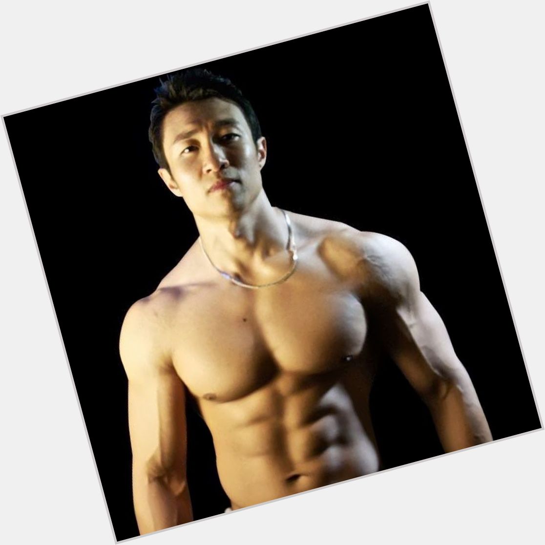 Mike Chang Athletic body,  black hair & hairstyles