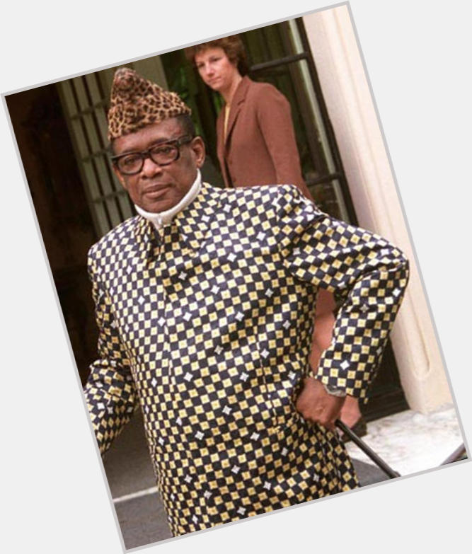 Mobutu Sese Seko Average body,  black hair & hairstyles