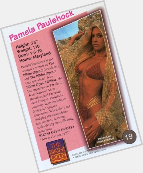 Pamela Paulshock Average body,  dyed blonde hair & hairstyles