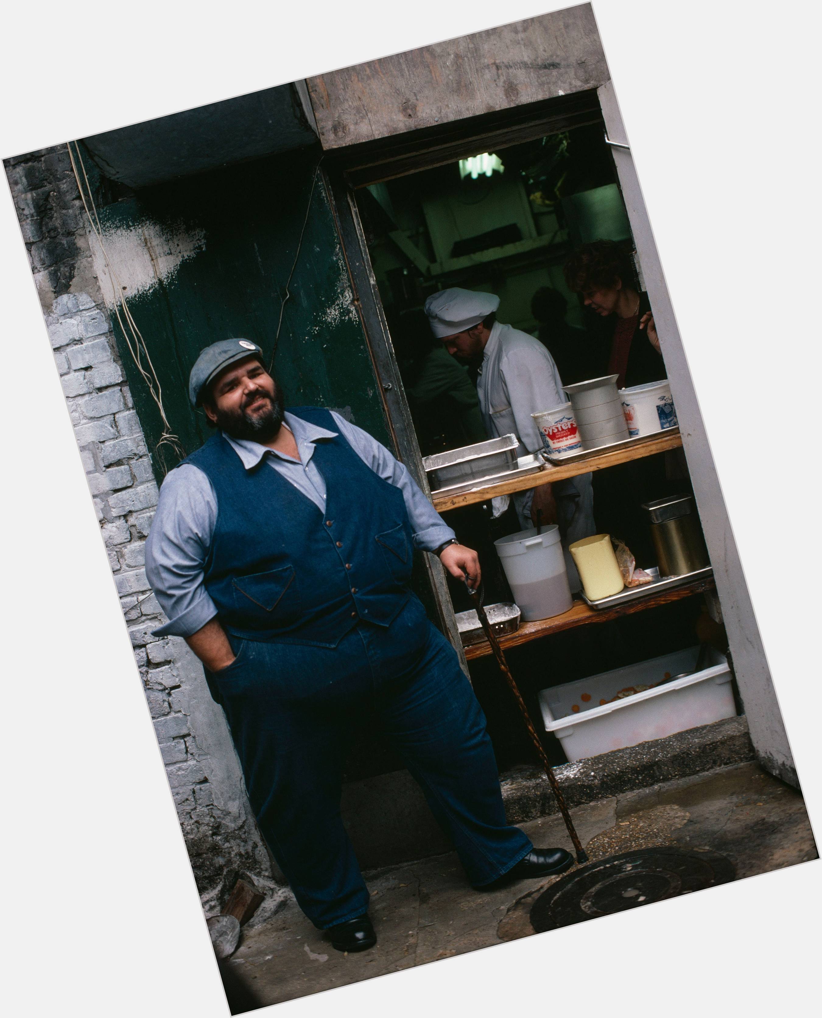 Paul Prudhomme Large body,  salt and pepper hair & hairstyles