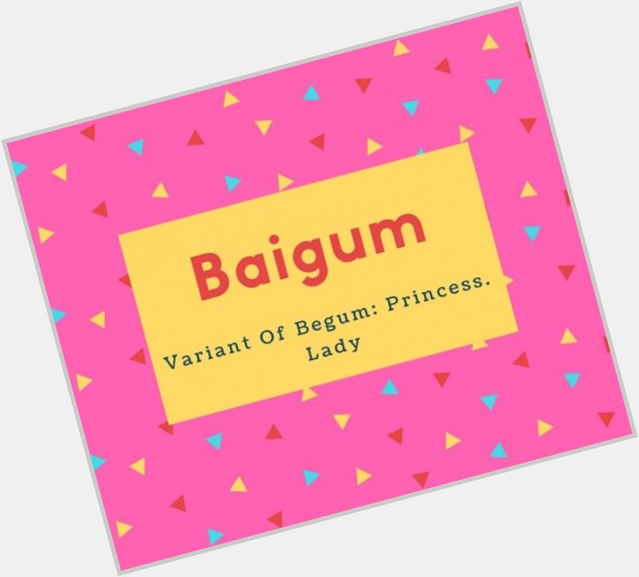 Princess Baigum  