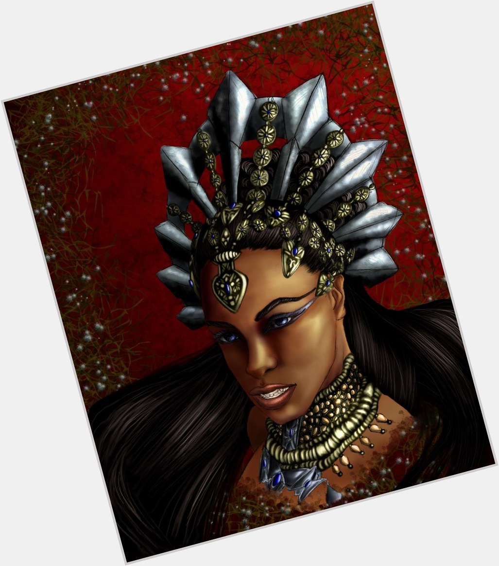 Queen Akasha Slim body,  black hair & hairstyles