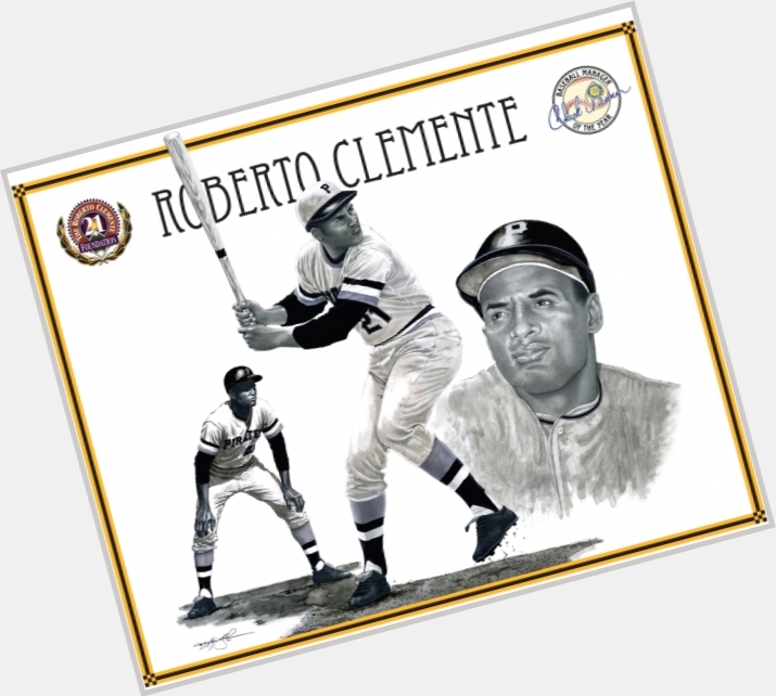 Roberto Clemente Athletic body,  bald hair & hairstyles
