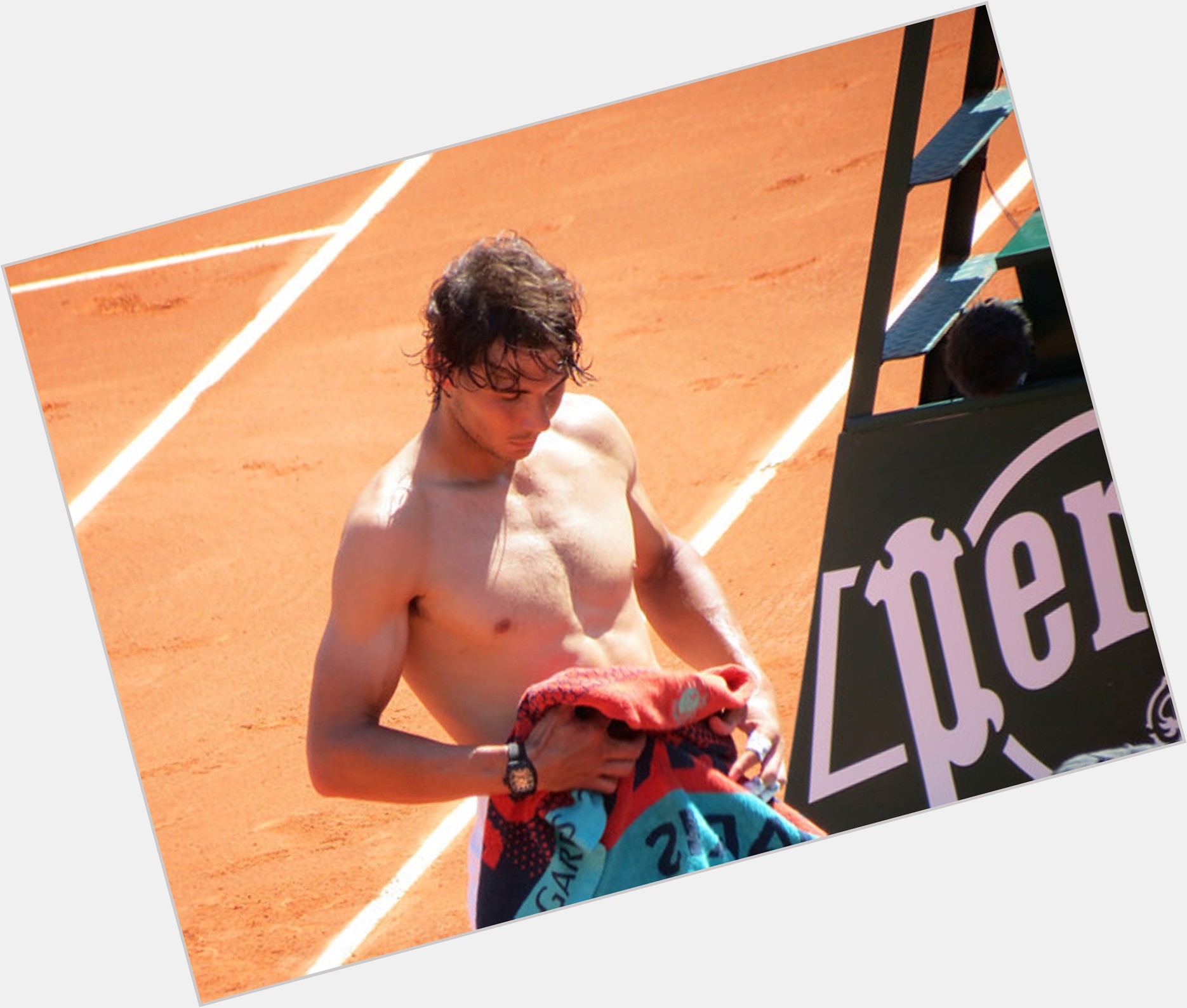 Roland Garros shirtless bikini