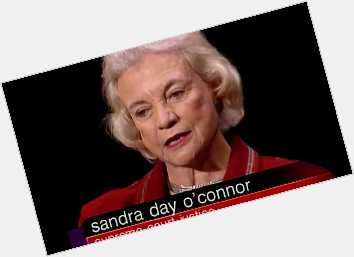 Sandra Day O Connor Slim body,  grey hair & hairstyles