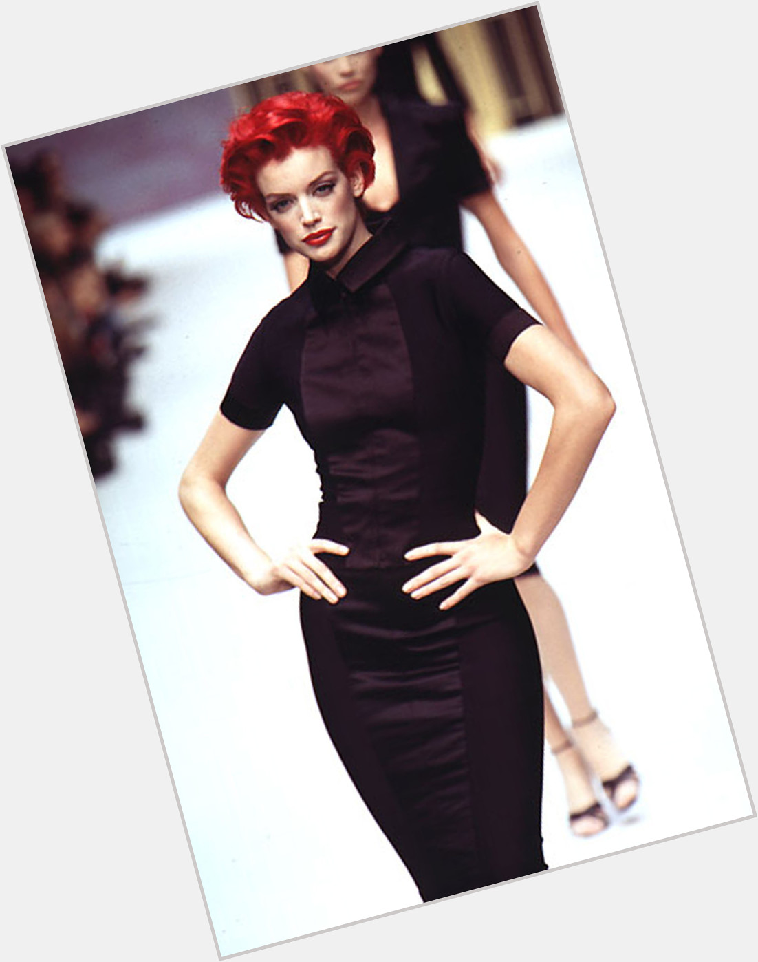 Sibyl Buck Slim body,  dark brown hair & hairstyles