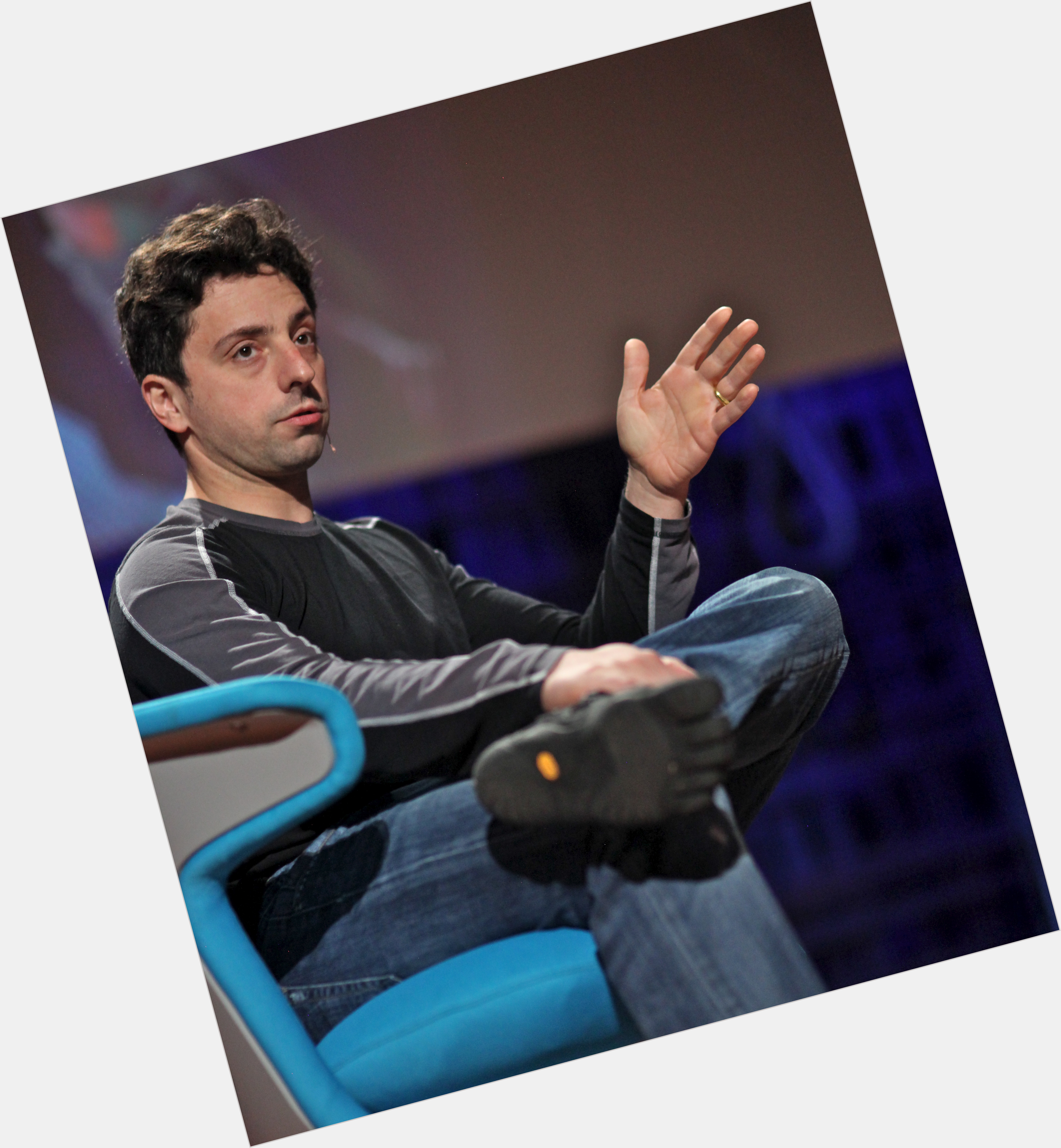 Sergey Brin Average body,  dark brown hair & hairstyles