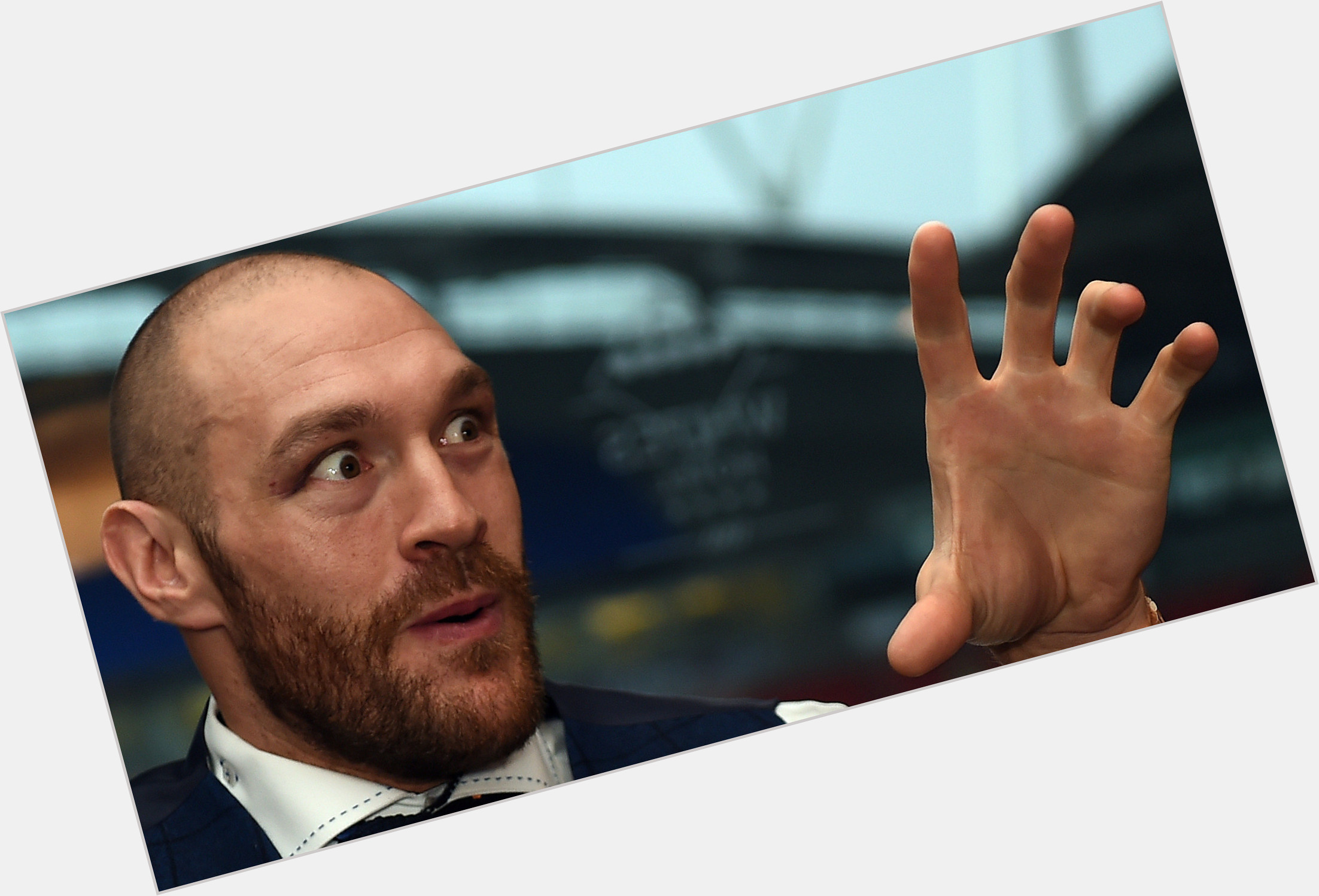 Tyson Fury Large body,  light brown hair & hairstyles