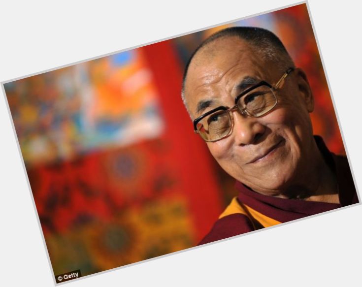 The Dalai Lama Average body,  bald hair & hairstyles