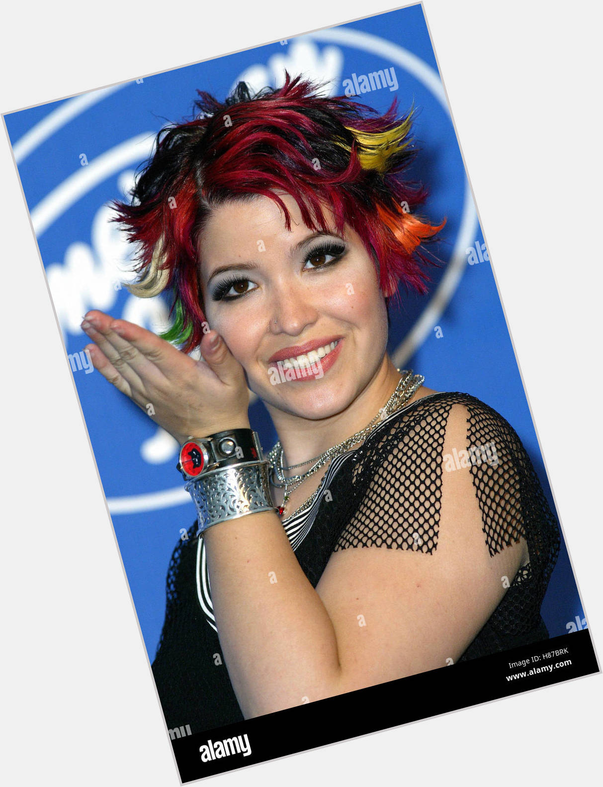 Vanessa Olivarez Average body,  multi-colored hair & hairstyles