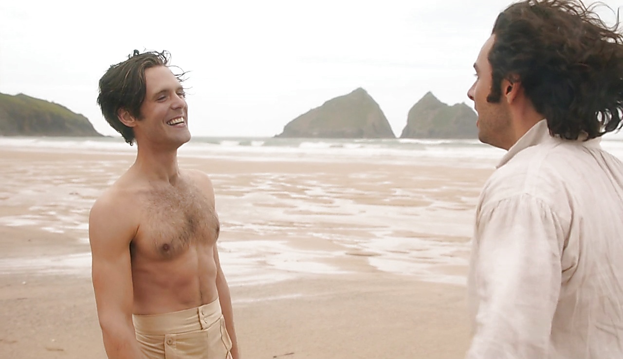 Aidan Turner sexy shirtless scene June 25, 2018, 12pm