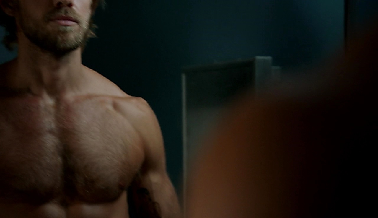 Charlie Barnett sexy shirtless scene October 17, 2017, 3pm