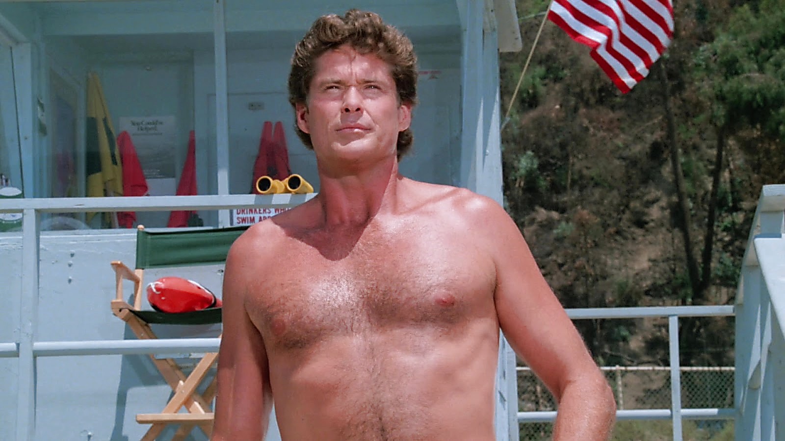 David Hasselhoff sexy shirtless scene June 1, 2019, 2pm
