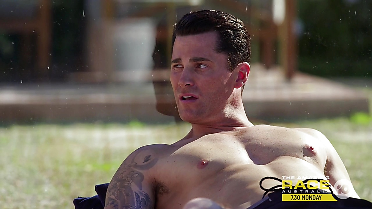 Jamie Doran sexy shirtless scene November 2, 2019, 1pm