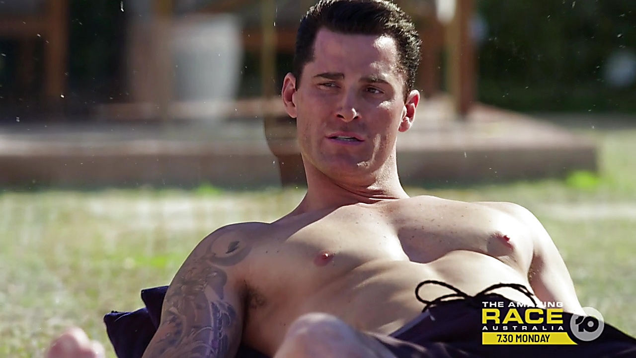 Jamie Doran sexy shirtless scene November 2, 2019, 1pm