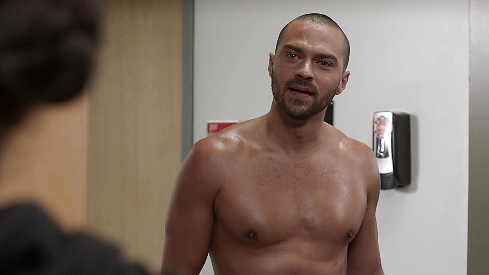 Jesse Williams sexy shirtless scene April 15, 2020, 6am