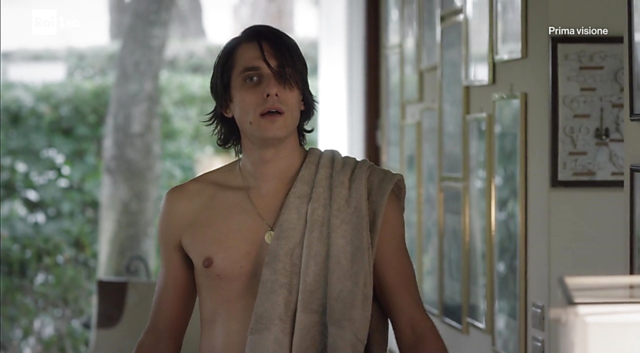 Luca Marinelli sexy shirtless scene February 15, 2018, 11am