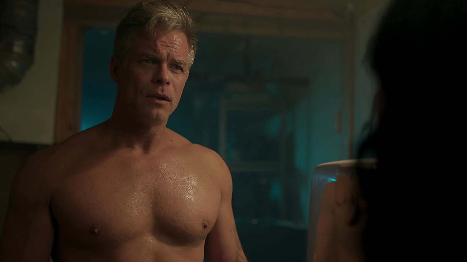 Martin Cummins sexy shirtless scene April 7, 2020, 8am