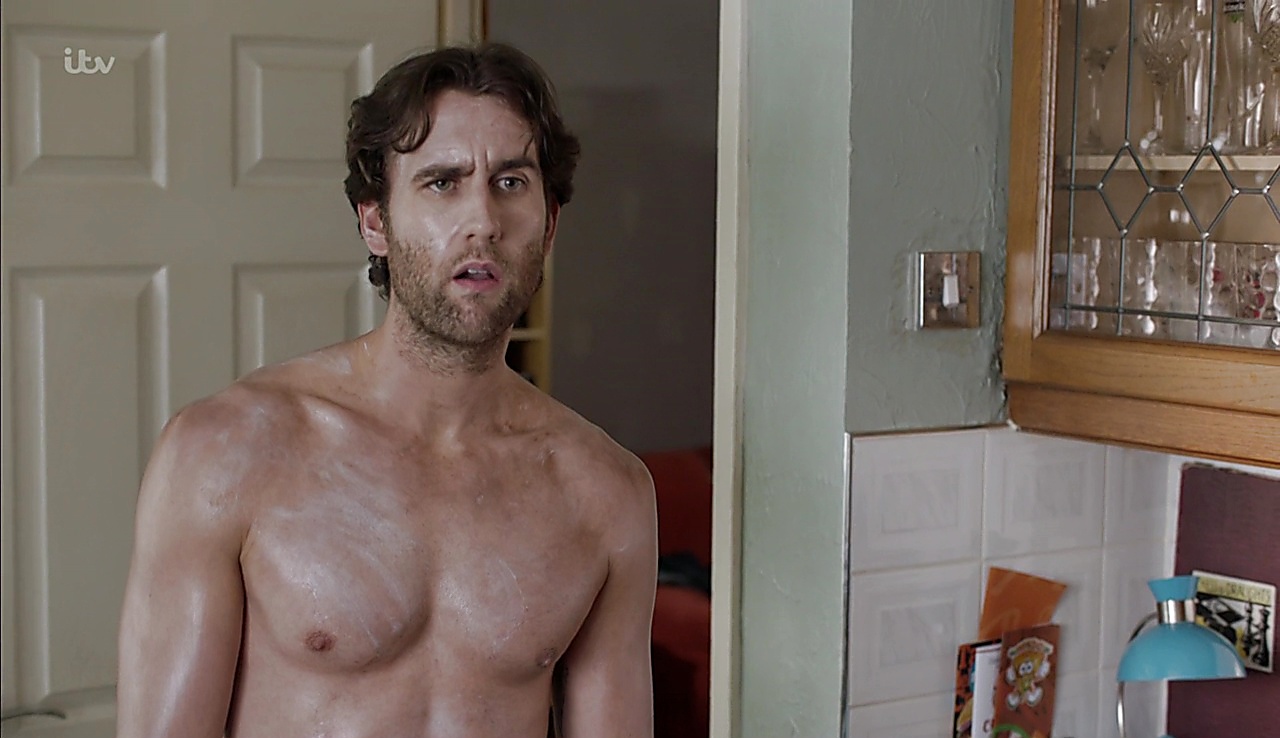Matthew Lewis sexy shirtless scene January 4, 2018, 1pm