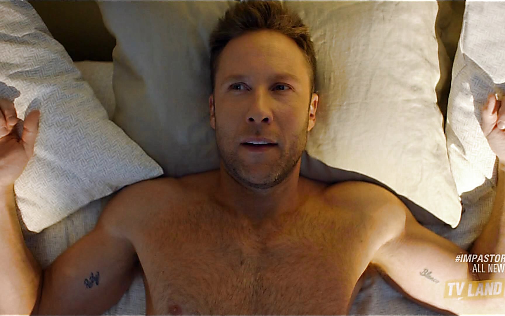 Michael Rosenbaum sexy shirtless scene August 2, 2015, 10pm